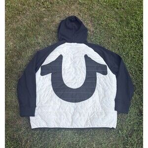 NWT True Religion Winter White Quilt Puffer Jacket Coat Mens XXL MSRP $219